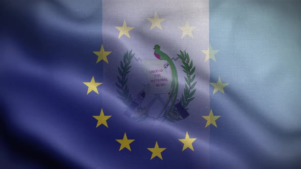 EU Guatemala Flag Loop Background 4K