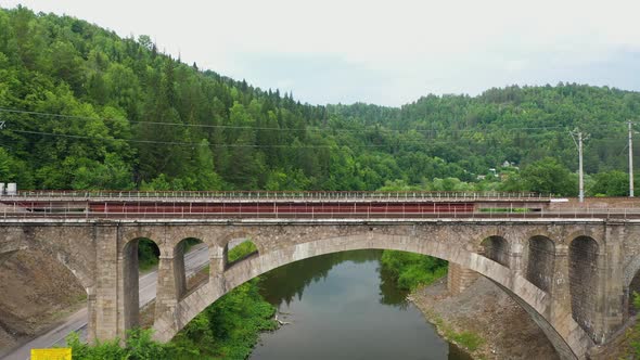 Nikolsky Stone Bridge Over the Sim River in the Chelyabinsk Region of Russia