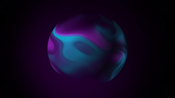 Animation of the rotation of the planet ball on isolated black background.