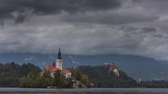 Time lapse of bled lake, Slovenia