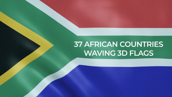 African Countries 37 3D Waving Flags