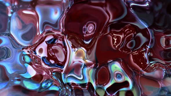 Amazing abstract background water shiny liquid, Black Cyan Red Dark Water Paint Liquid Animation alt