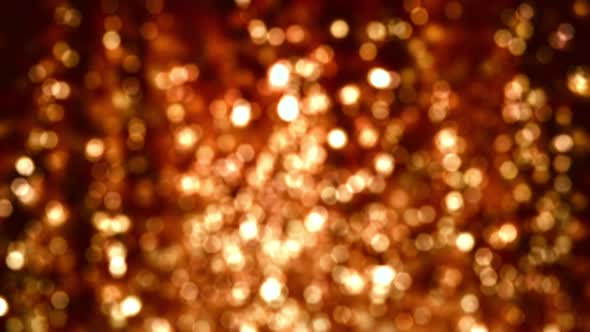Abstract Golden Christmas and New Year's Eve Bokeh Glitter Loop