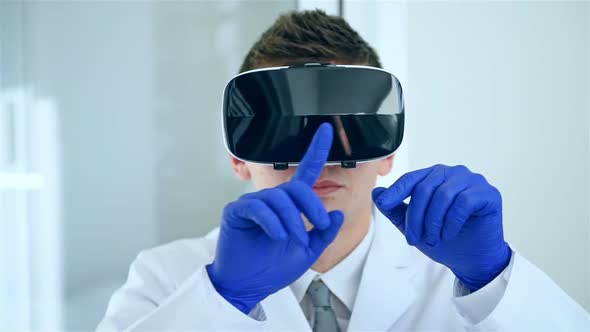 Doctor In Virtual Reality Glasses