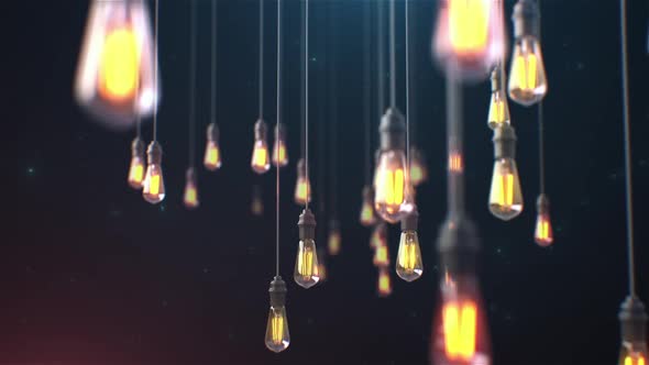 Light bulbs and Dark Background