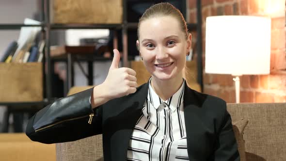 Thumbs Up By Business Woman alt
