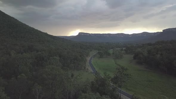 Donkey Mountain, Wolgan Valley, New South Wales, Australia Aerial Drone 4K