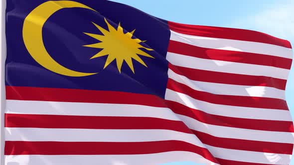 Malaysia Flag Looping Background