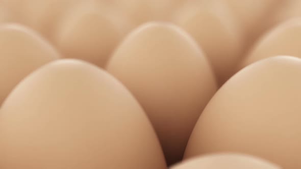 Endless animation of the natural chicken's eggs infinite array. Loopable. HD alt