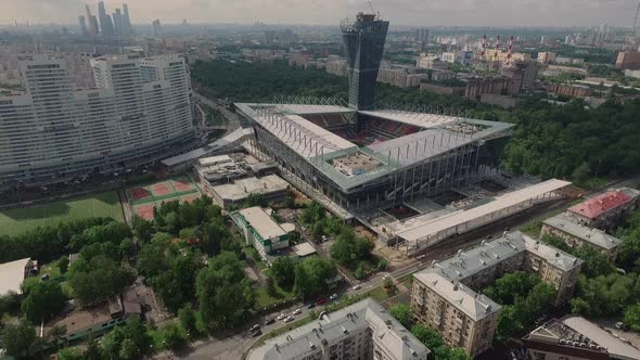 The construction of a new, modern stadium for the football team "CSKA" alt