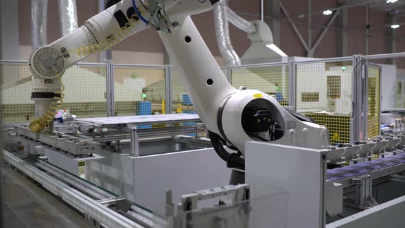 Industrial Robot Work In Production Line