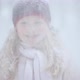 Portrait of a Beautiful Blonde Girl in the Winter Forest with Falling Snow - VideoHive Item for Sale
