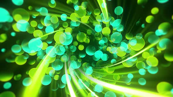 Green Particle Swirl