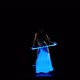 Young Gipsy Woman Dance Neon Show In Ultraviolet Light 6 - VideoHive Item for Sale