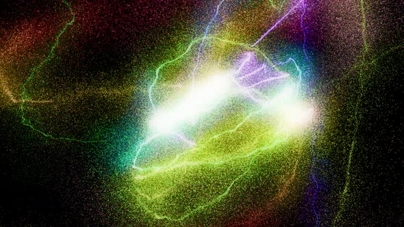 Colorful Glowing Particle Light Streak Galaxy Loop