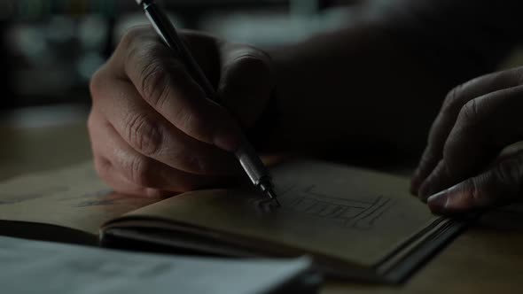 Writer is Working on the New Book alt