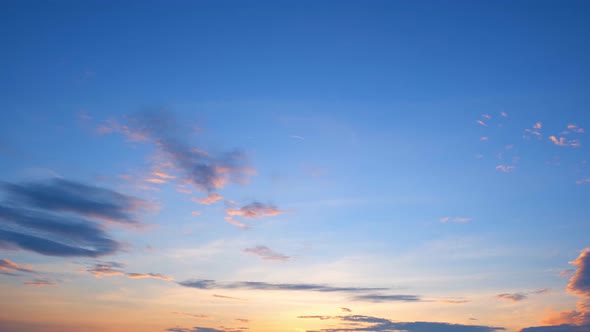 4K UHD : Time Lapse Of Beautiful Blue Sky With Clouds Background By ...