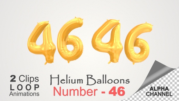 Celebration Helium Balloons With Number – 46