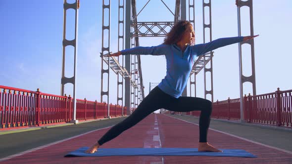 Girl Doing Yoga at Sunrise alt