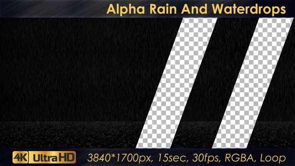 Alpha Rain And Waterdrops alt