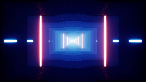 Rotating Red Glow Sticks Tunnel VJ Loop alt