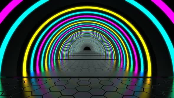 Colorful Circle Tunnel 4K