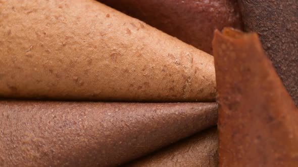 homemade fruit leather view from the top. Dried mashed fruit pulp. Vegan healthy dessert concept