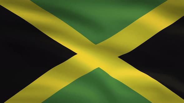 Jamaica Windy Flag Background 4K alt