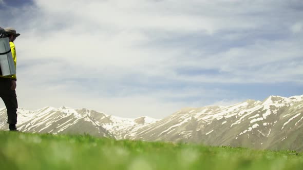 Walking To The Top Of Mountain