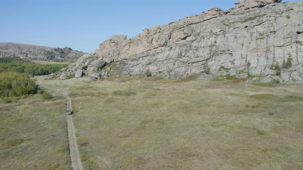 Country Road In The Mountains. Aerial Photography alt