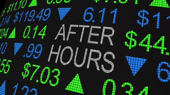 After Hours Stock Market Trading Before Opening Bell Post Closing 3d Animation alt