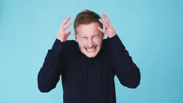 Headache Pain Stress Pressure Man Head Gif Loop alt