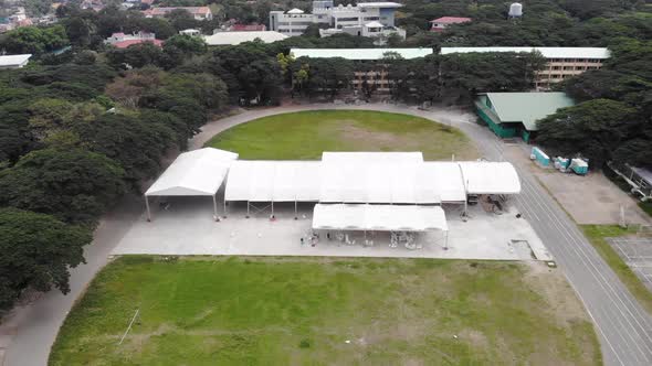 Aerial view of School in the Philippines