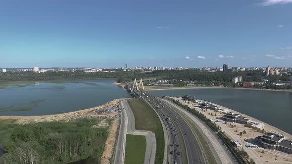 An Aerial View of the Millennium Bridge of Kazan alt