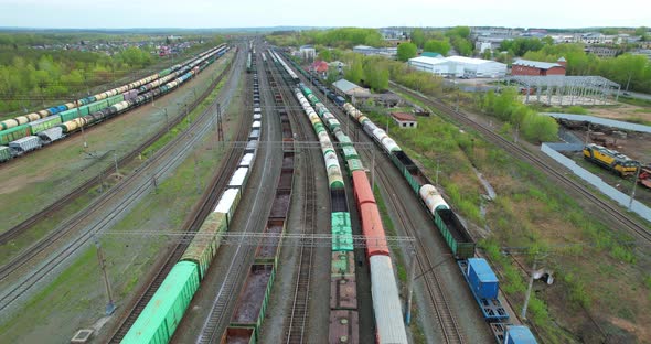 Flying Over Freight Trains