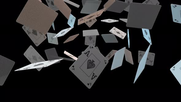 Alpha Matte Falling Playing Card Ace alt