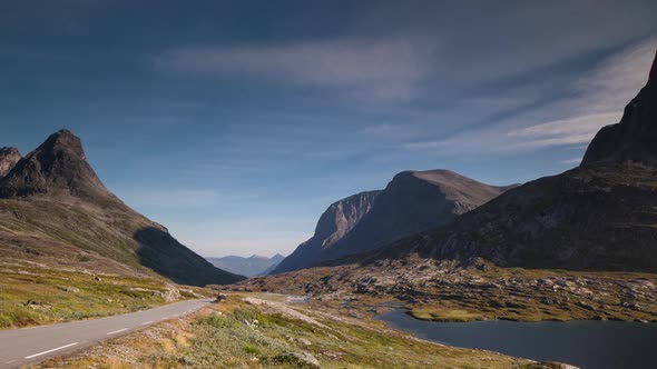 trollstigen pass lake water norway nature timelapse alt