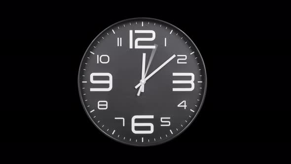 Modern Silver Clock Face Moving Fast Forward