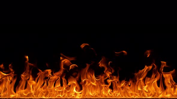 Fire Line in Super Slow Motion Isoélated on Black Shooting with High Speed Cinema Camera in alt