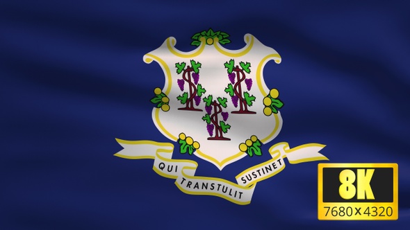 8K Connecticut State Flag Background alt
