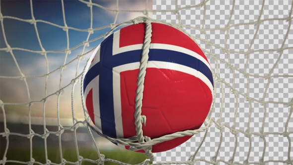 Soccer Ball Scoring Goal Day Frontal - Norway