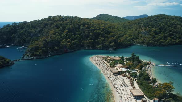 The Turkish City of Oludeniz Filmed with a Drone