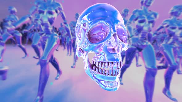 Purple metal skull