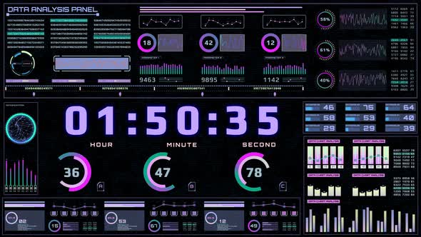 HUD UI Futuristic Interface Cyber Space Report Technology Information New Background