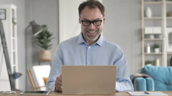 Online Video Chat By Old Businessman alt