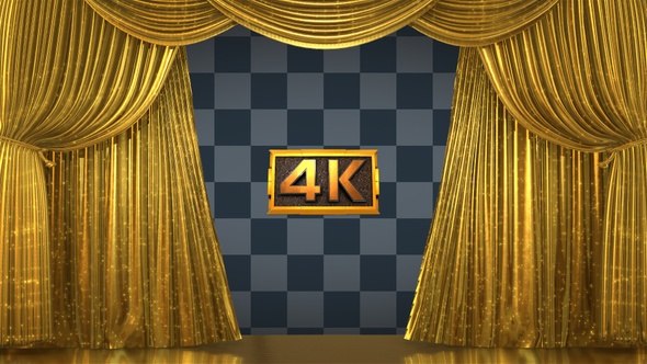 [4K]Curtain unveiled-golden glitter