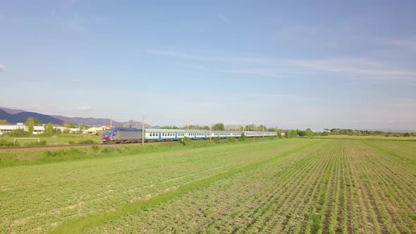 High Speed Train in the Green Nature alt