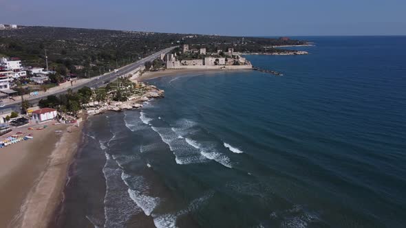 Historical Antique City Aerial Drone alt
