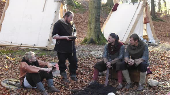 Warriors sitting and talking alt