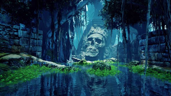 Temple of death in the jungle